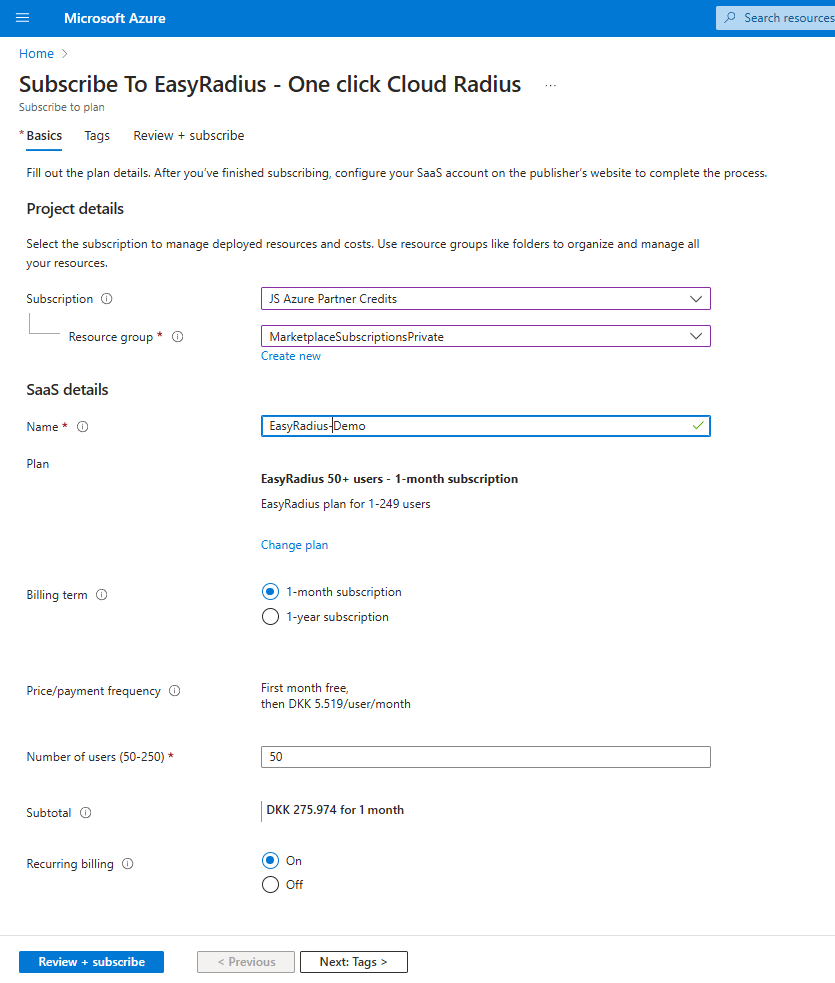 Azure Portal Signup