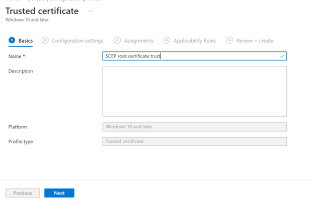 Intune Trust Profile