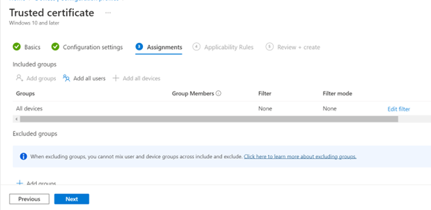 Intune Trust Profile